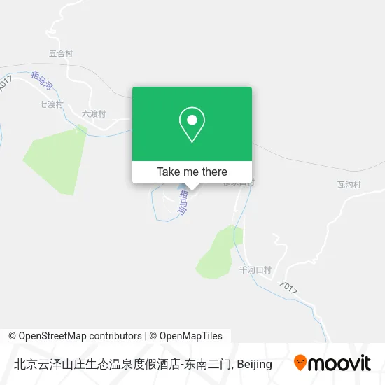 北京云泽山庄生态温泉度假酒店-东南二门 map