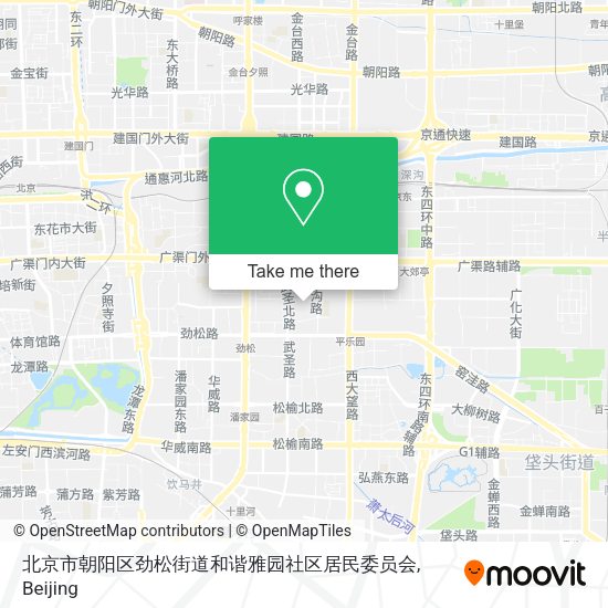 北京市朝阳区劲松街道和谐雅园社区居民委员会 map