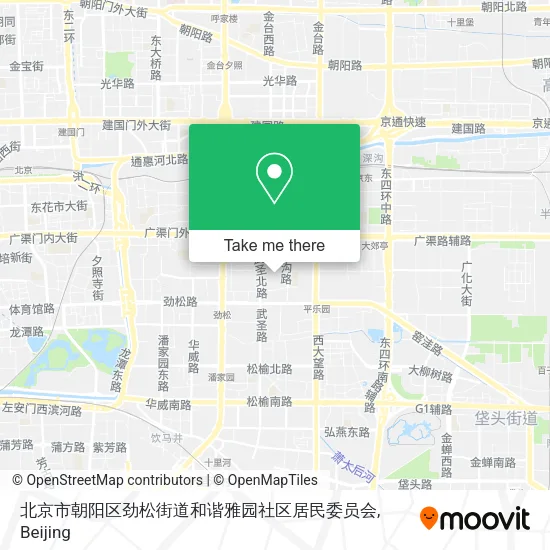 北京市朝阳区劲松街道和谐雅园社区居民委员会 map