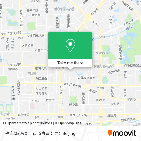 停车场(东直门街道办事处西) map