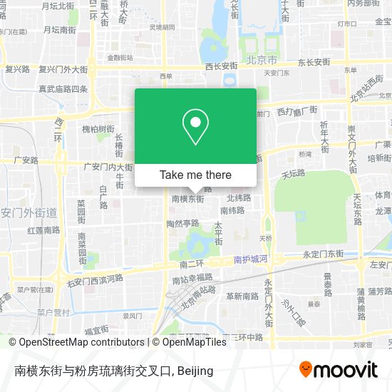 南横东街与粉房琉璃街交叉口 map