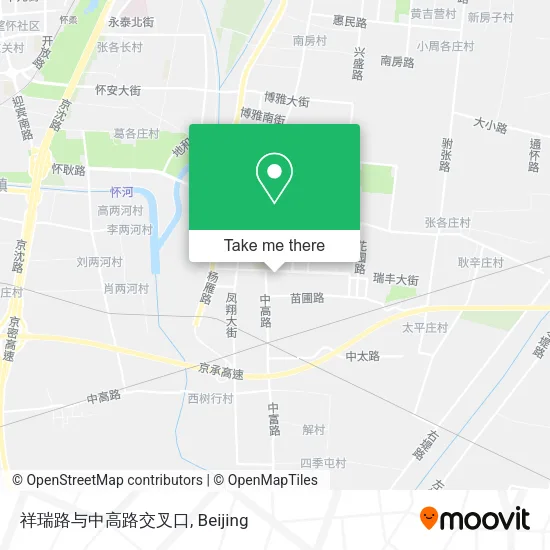 祥瑞路与中高路交叉口 map