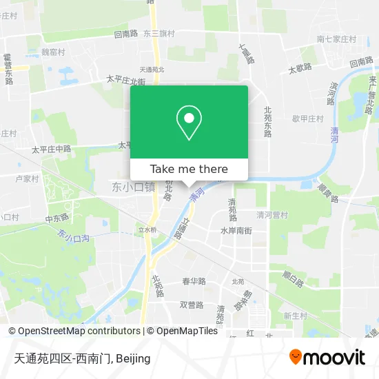 天通苑四区-西南门 map