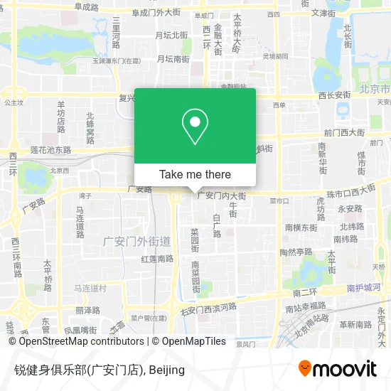 锐健身俱乐部(广安门店) map