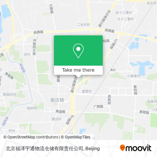 北京福泽宇通物流仓储有限责任公司 map