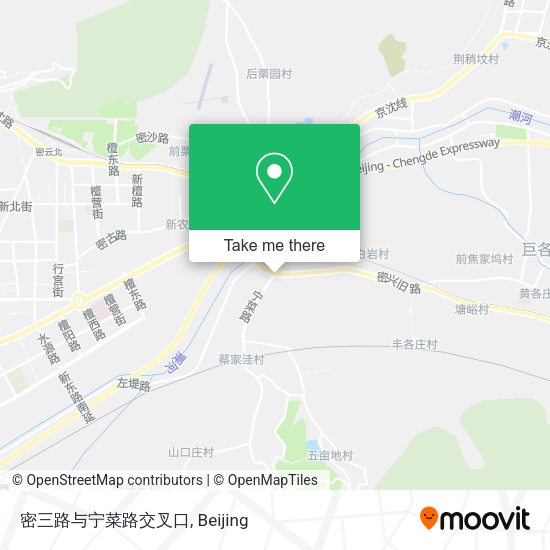 密三路与宁菜路交叉口 map