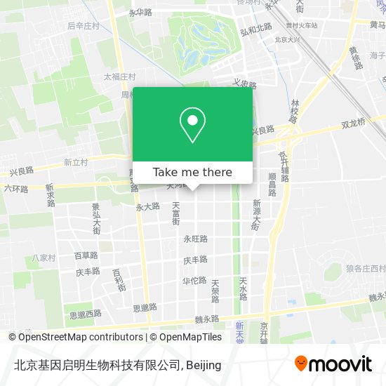北京基因启明生物科技有限公司 map