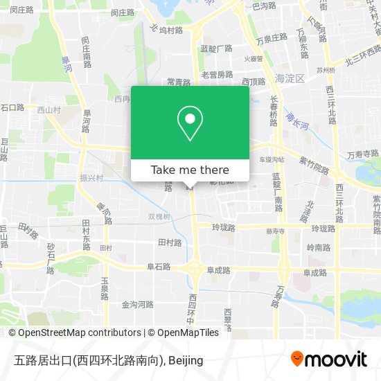 五路居出口(西四环北路南向) map