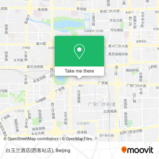 白玉兰酒店(西客站店) map