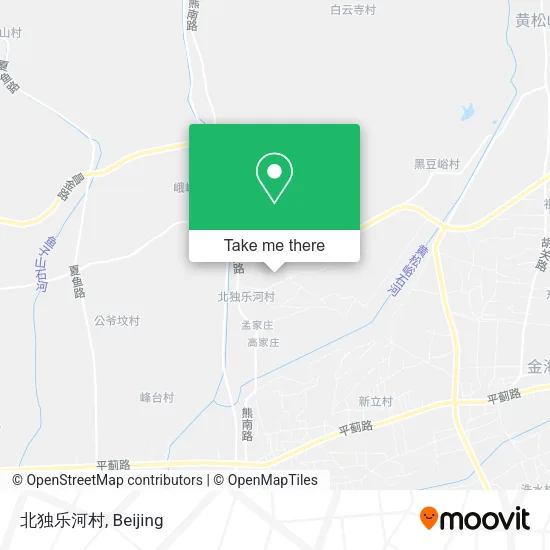 北独乐河村 map