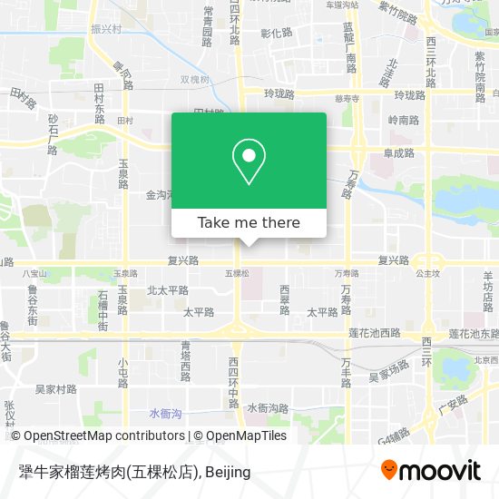 犟牛家榴莲烤肉(五棵松店) map