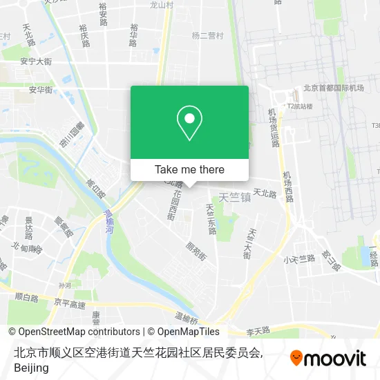 北京市顺义区空港街道天竺花园社区居民委员会 map