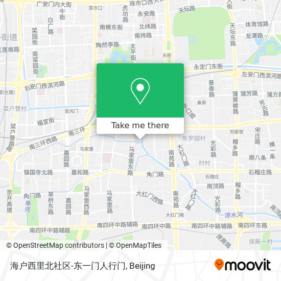 海户西里北社区-东一门人行门 map