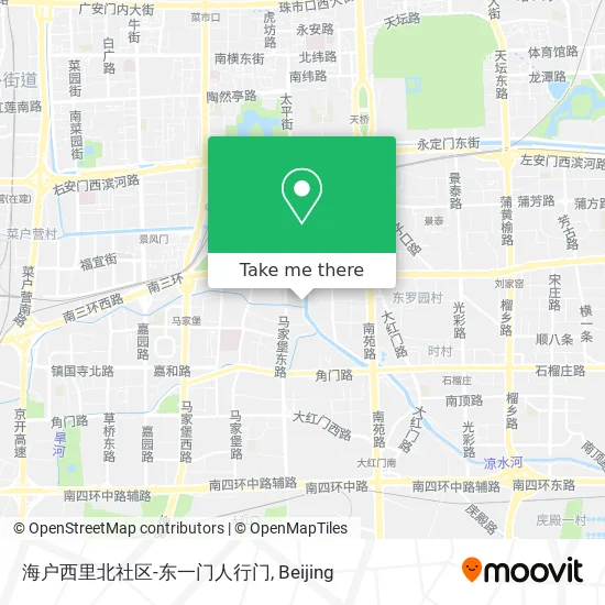 海户西里北社区-东一门人行门 map