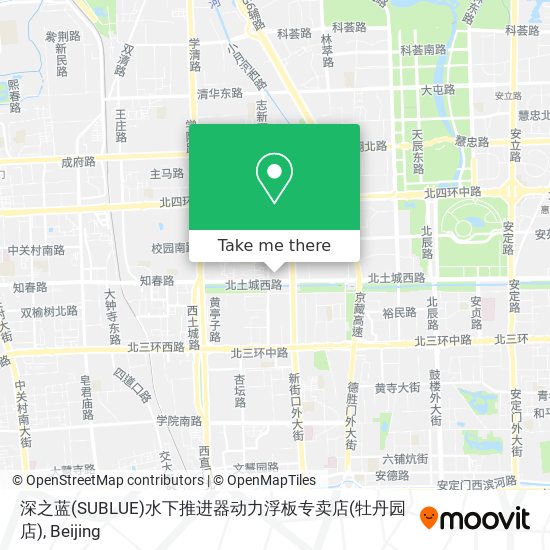 深之蓝(SUBLUE)水下推进器动力浮板专卖店(牡丹园店) map