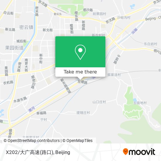 X202/大广高速(路口) map