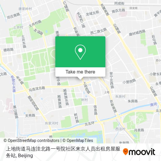 上地街道马连洼北路一号院社区来京人员出租房屋服务站 map
