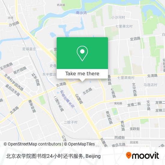 北京农学院图书馆24小时还书服务 map