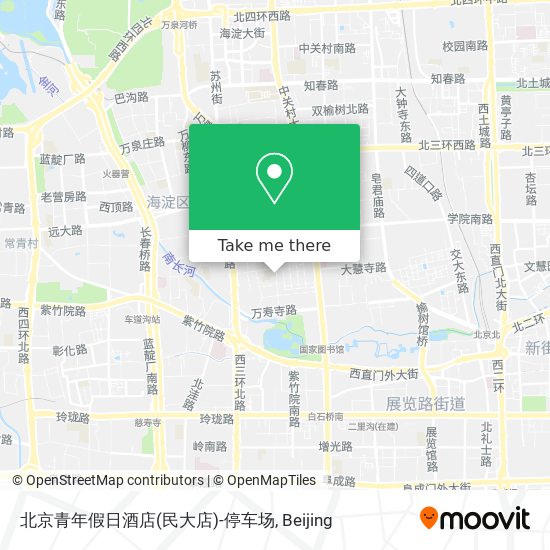 北京青年假日酒店(民大店)-停车场 map