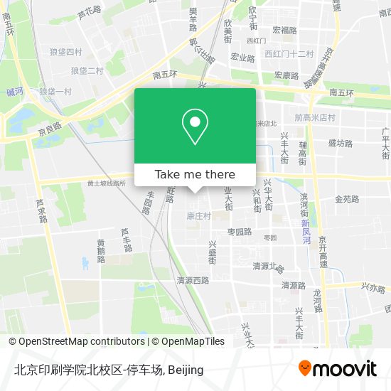 北京印刷学院北校区-停车场 map