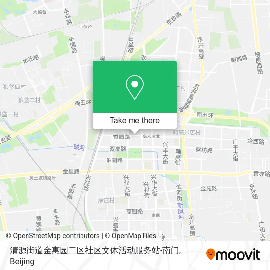清源街道金惠园二区社区文体活动服务站-南门 map