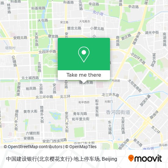 中国建设银行(北京樱花支行)-地上停车场 map