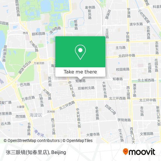 张三眼镜(知春里店) map