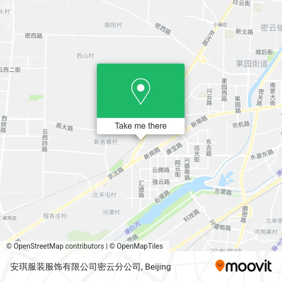 安琪服装服饰有限公司密云分公司 map