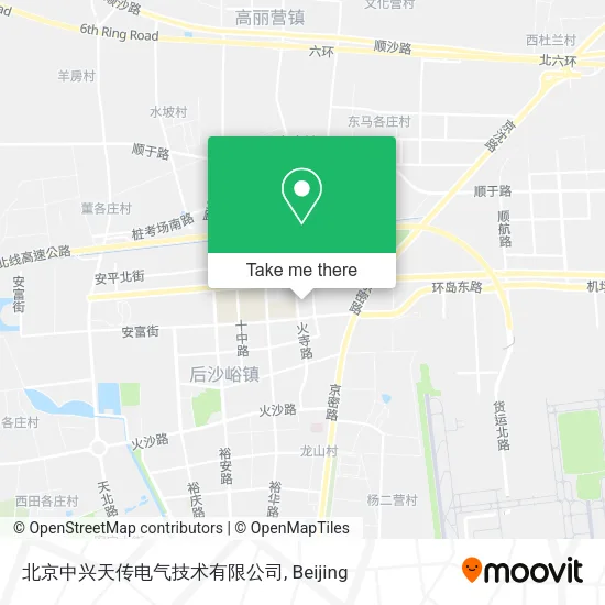 北京中兴天传电气技术有限公司 map