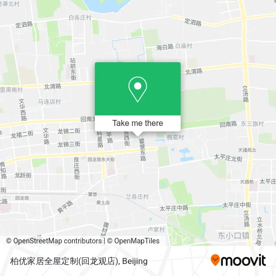 柏优家居全屋定制(回龙观店) map