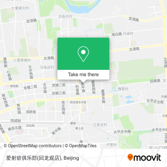 爱射箭俱乐部(回龙观店) map