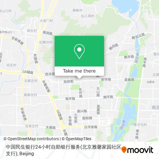 中国民生银行24小时自助银行服务(北京雅馨家园社区支行) map