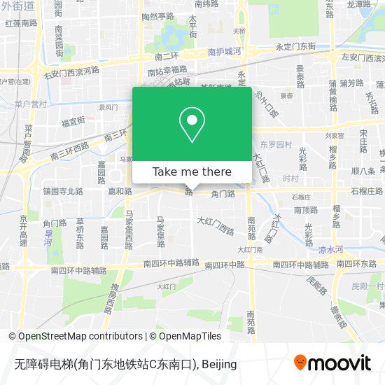 无障碍电梯(角门东地铁站C东南口) map