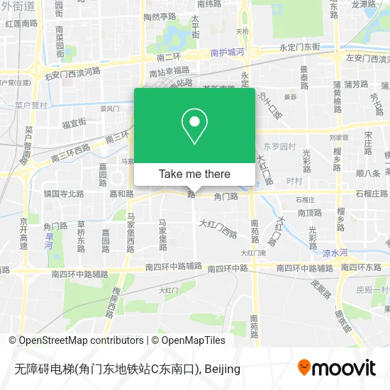 无障碍电梯(角门东地铁站C东南口) map