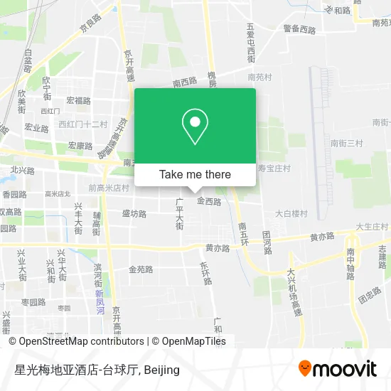 星光梅地亚酒店-台球厅 map