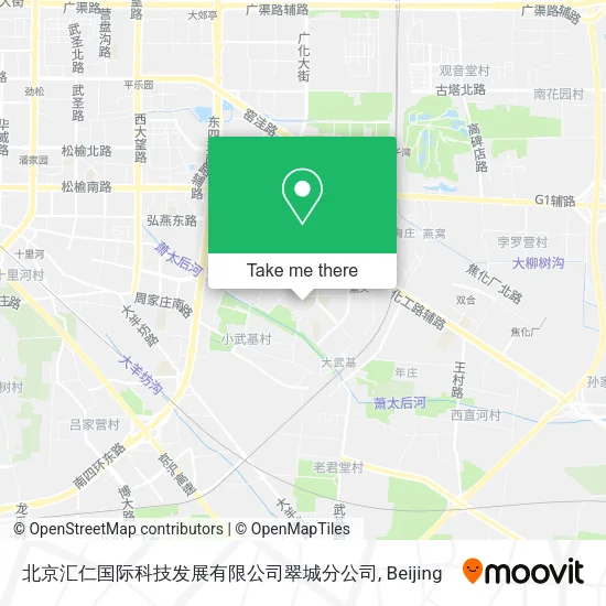 北京汇仁国际科技发展有限公司翠城分公司 map