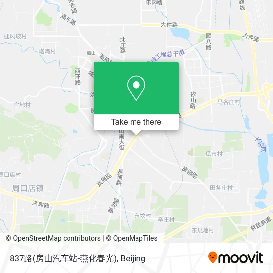 837路(房山汽车站-燕化春光) map