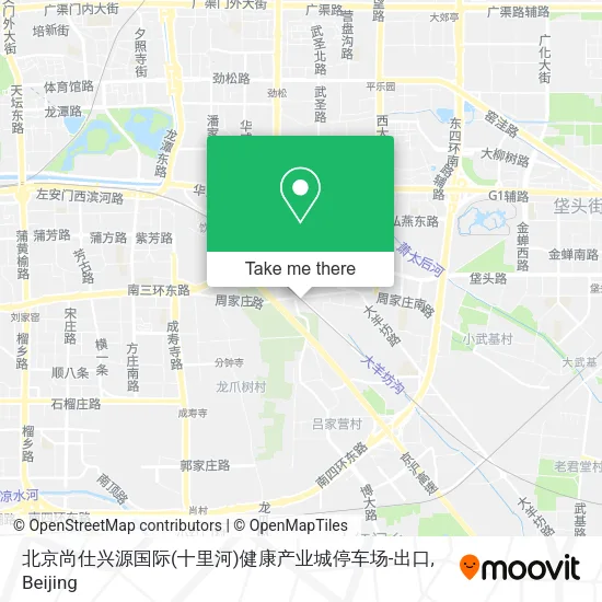 北京尚仕兴源国际(十里河)健康产业城停车场-出口 map