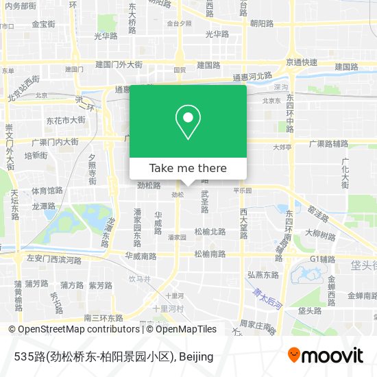 535路(劲松桥东-柏阳景园小区) map