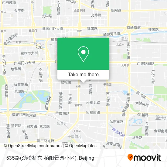 535路(劲松桥东-柏阳景园小区) map
