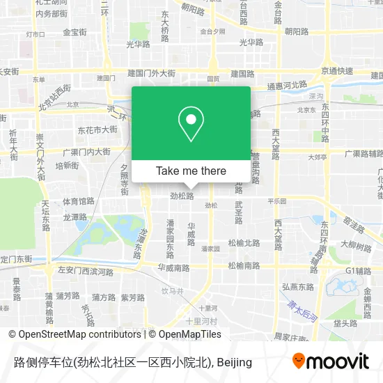 路侧停车位(劲松北社区一区西小院北) map