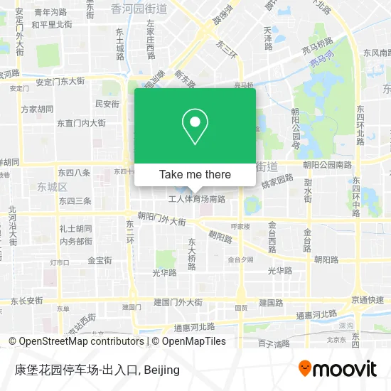 康堡花园停车场-出入口 map