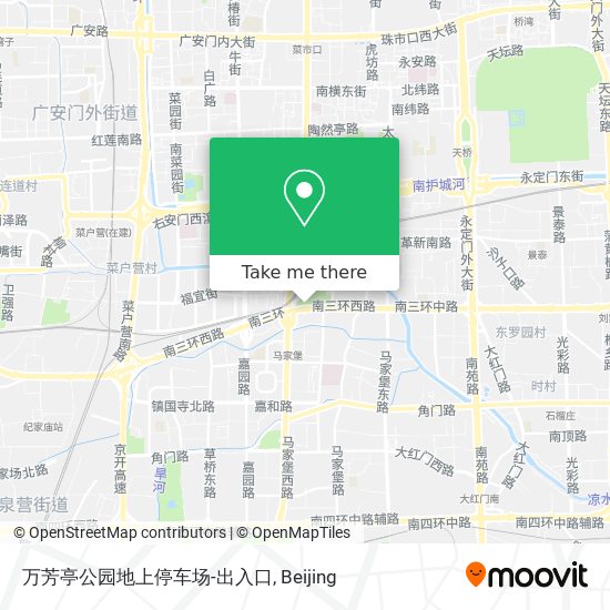 万芳亭公园地上停车场-出入口 map