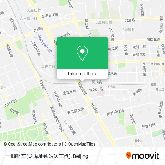 一嗨租车(龙泽地铁站送车点) map