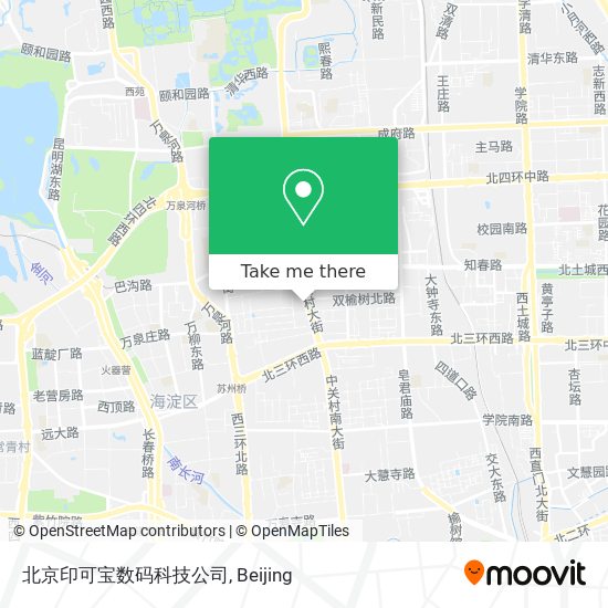 北京印可宝数码科技公司 map