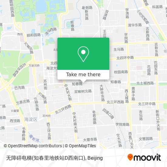 无障碍电梯(知春里地铁站D西南口) map