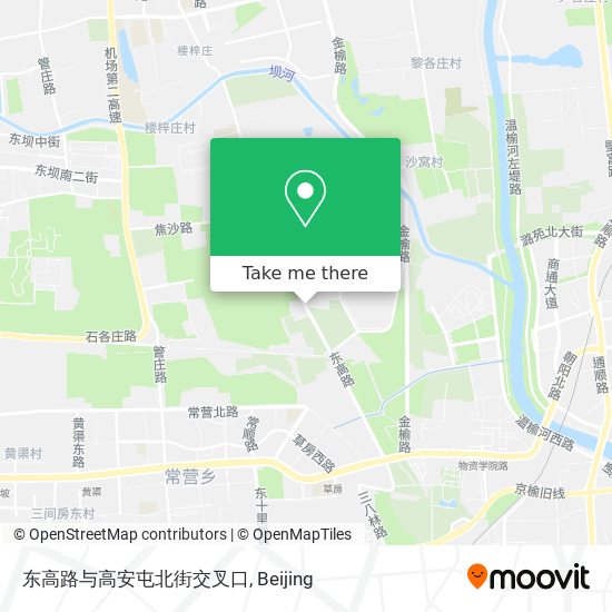 东高路与高安屯北街交叉口 map