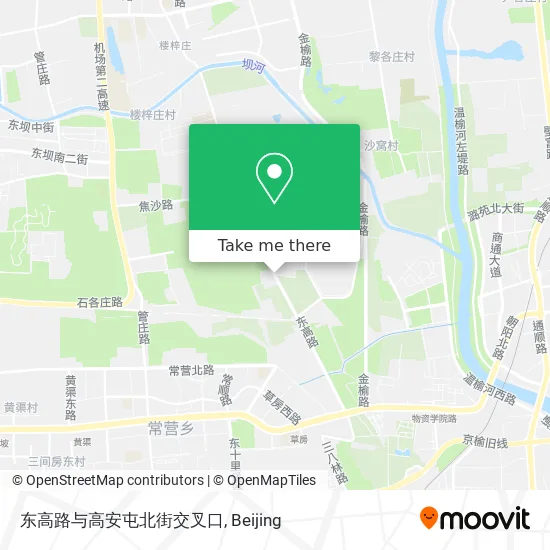 东高路与高安屯北街交叉口 map