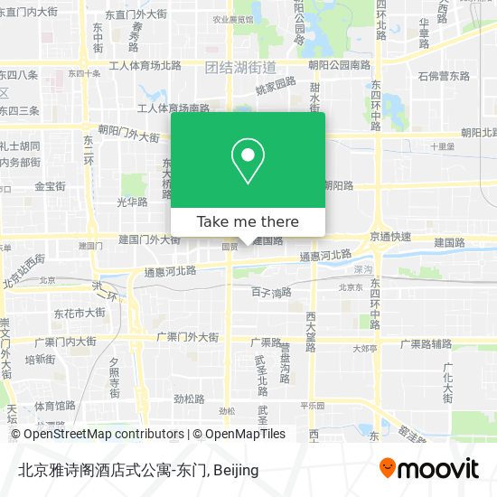 北京雅诗阁酒店式公寓-东门 map