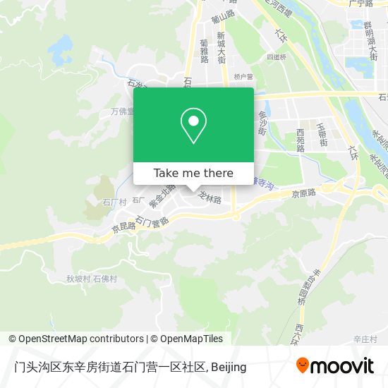 门头沟区东辛房街道石门营一区社区 map